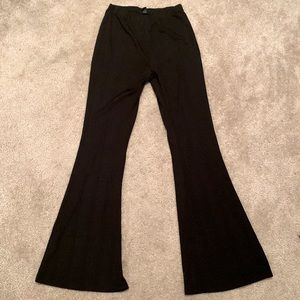 High waist flared leg pants